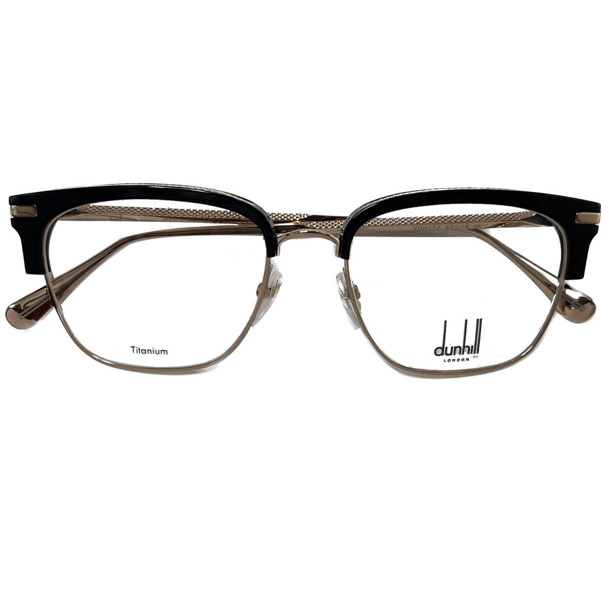 dunhill VDH157 Men's Eyeglasses Frame in Black/gold - Authentic New