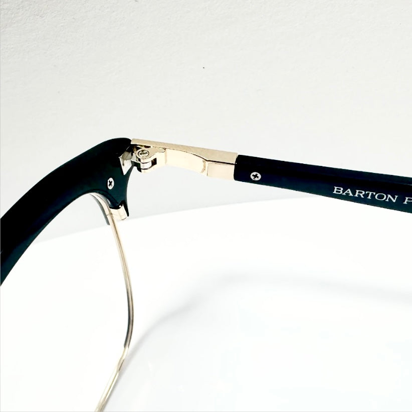 Barton Perreira LENOX BLA/GOL Men Eyeglasses Frame NEW Authentic