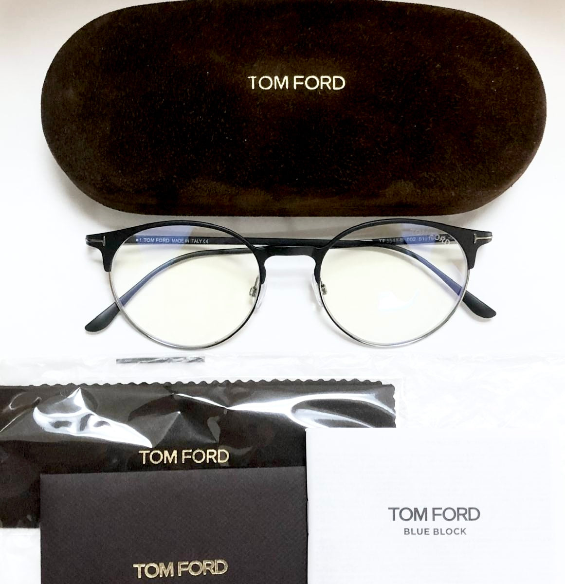 TOM FORD  TF5548 002 Unisex Eyeglasses Frame NEW Authentic