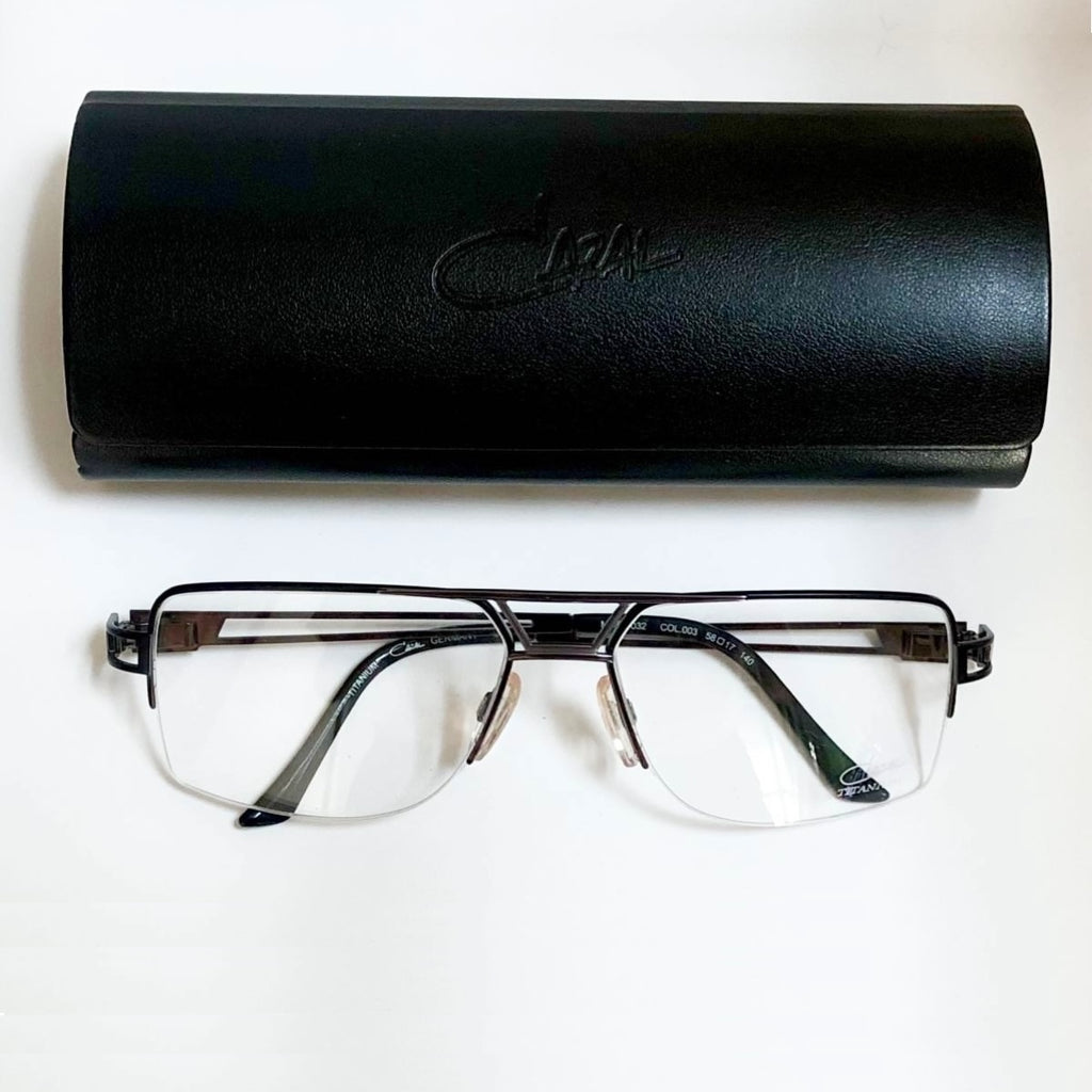 CAZAL 7032 003 Eyeglasses Frames in Black / Antique Silver - New Authentic