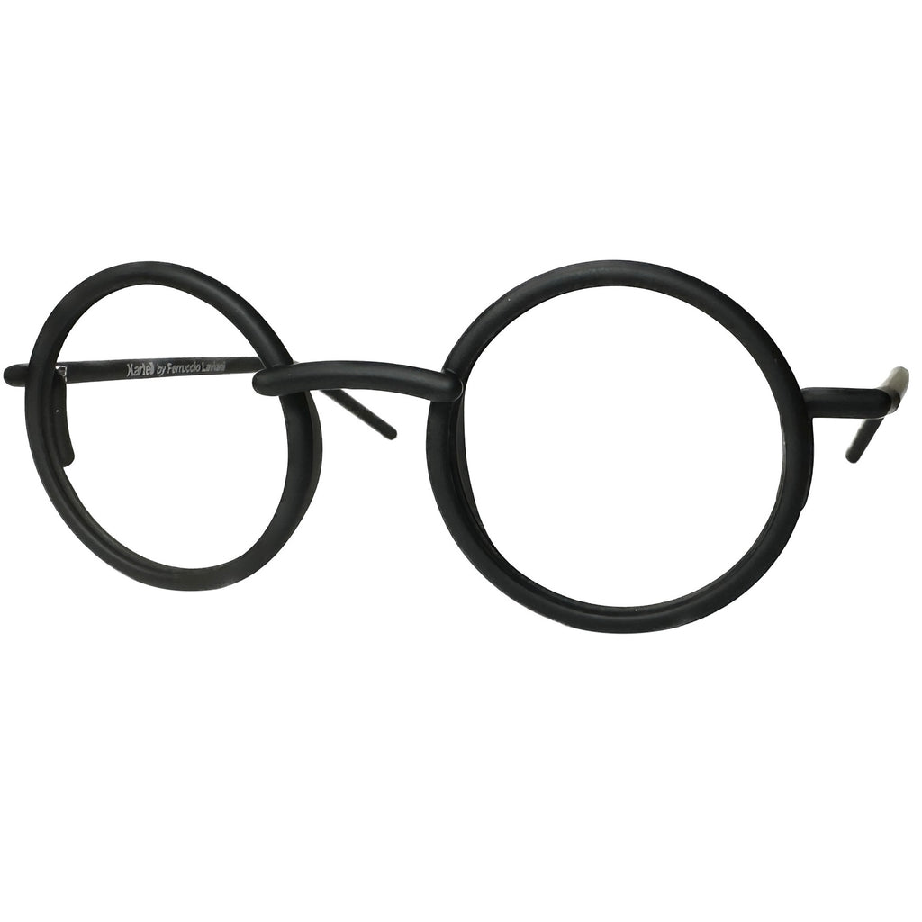 Kartell KL018V01 Round Eyeglasses Frames in Black -  Authentic New