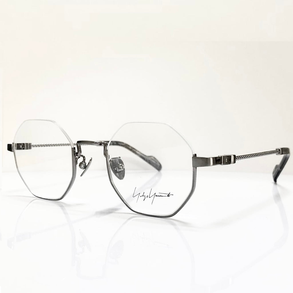 Yohji Yamamoto YY19-0030-3 Men's Eyeglasses Frame in Antique Silver - Authentic New