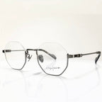 Yohji Yamamoto YY19-0030-3 Men's Eyeglasses Frame in Antique Silver - Authentic New