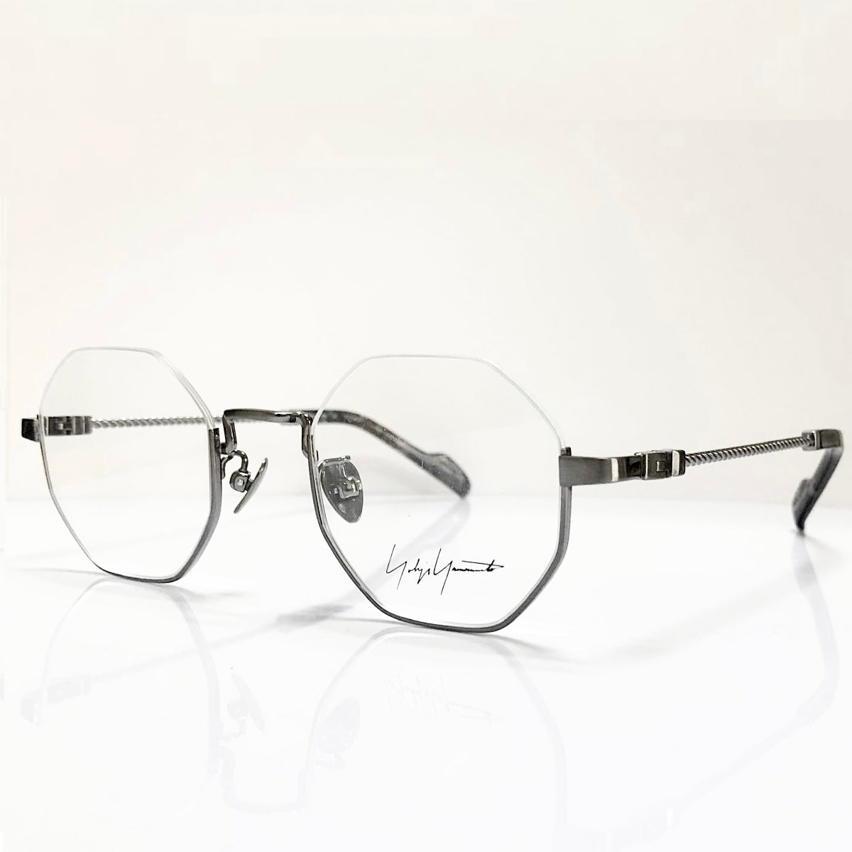 Yohji Yamamoto YY19-0030-3 Men's Eyeglasses Frame in Antique Silver - Authentic New