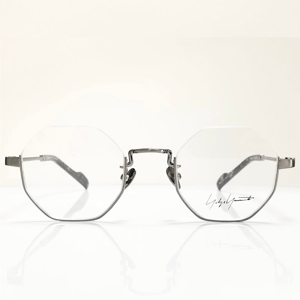 Yohji Yamamoto YY19-0030-3 Men's Eyeglasses Frame in Antique Silver - Authentic New