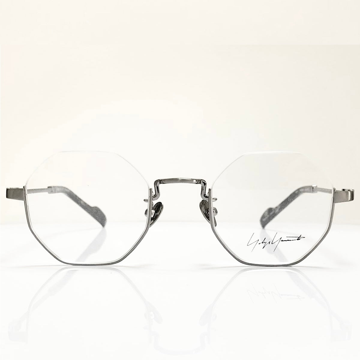 Yohji Yamamoto YY19-0030-3 Men's Eyeglasses Frame in Antique Silver - Authentic New