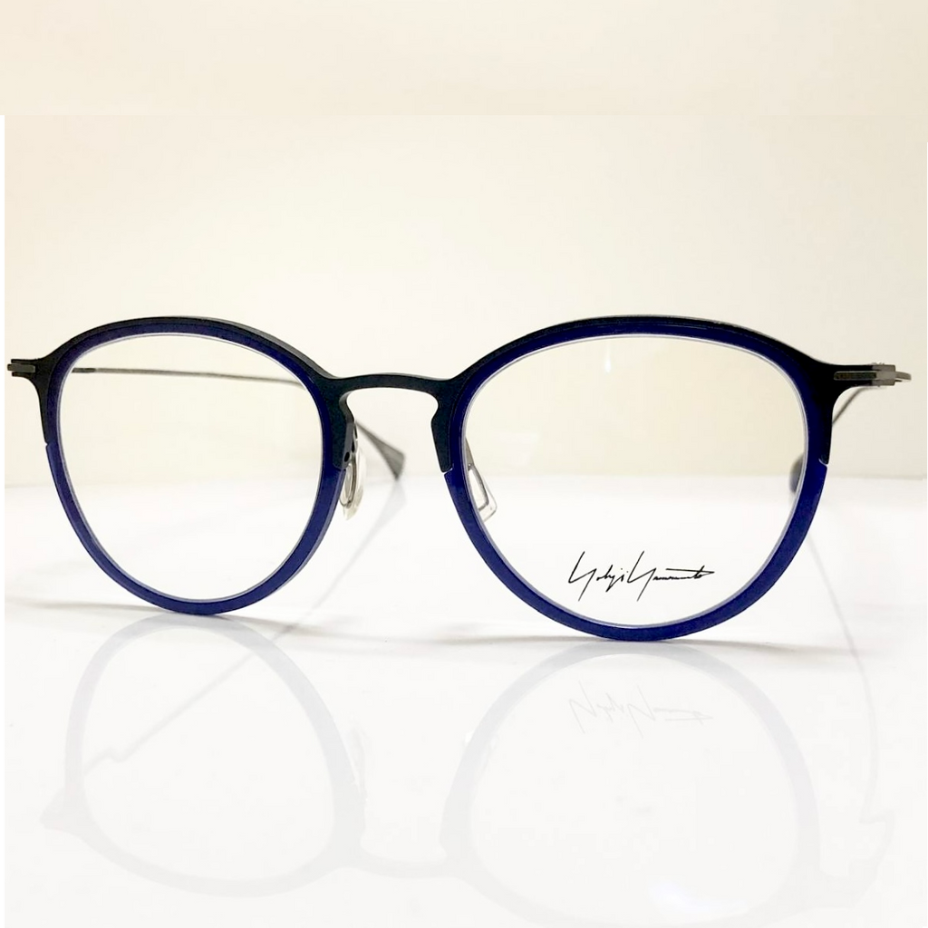 Yohji Yamamoto YY1042 606 Eyeglasses Frame in Blue- Authentic New