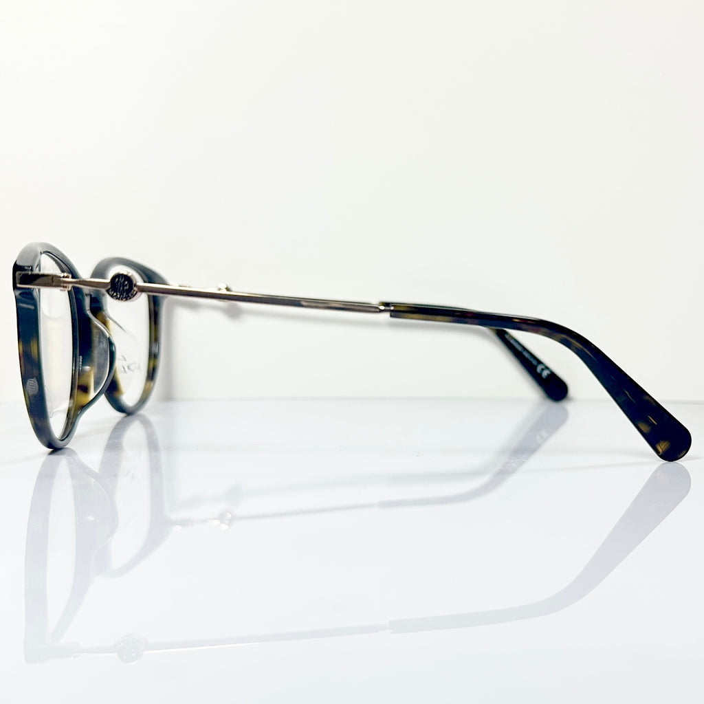 Moncler ML5128 V052 Unisex Eyeglasses Frame in Havana/Gold - Authentic New