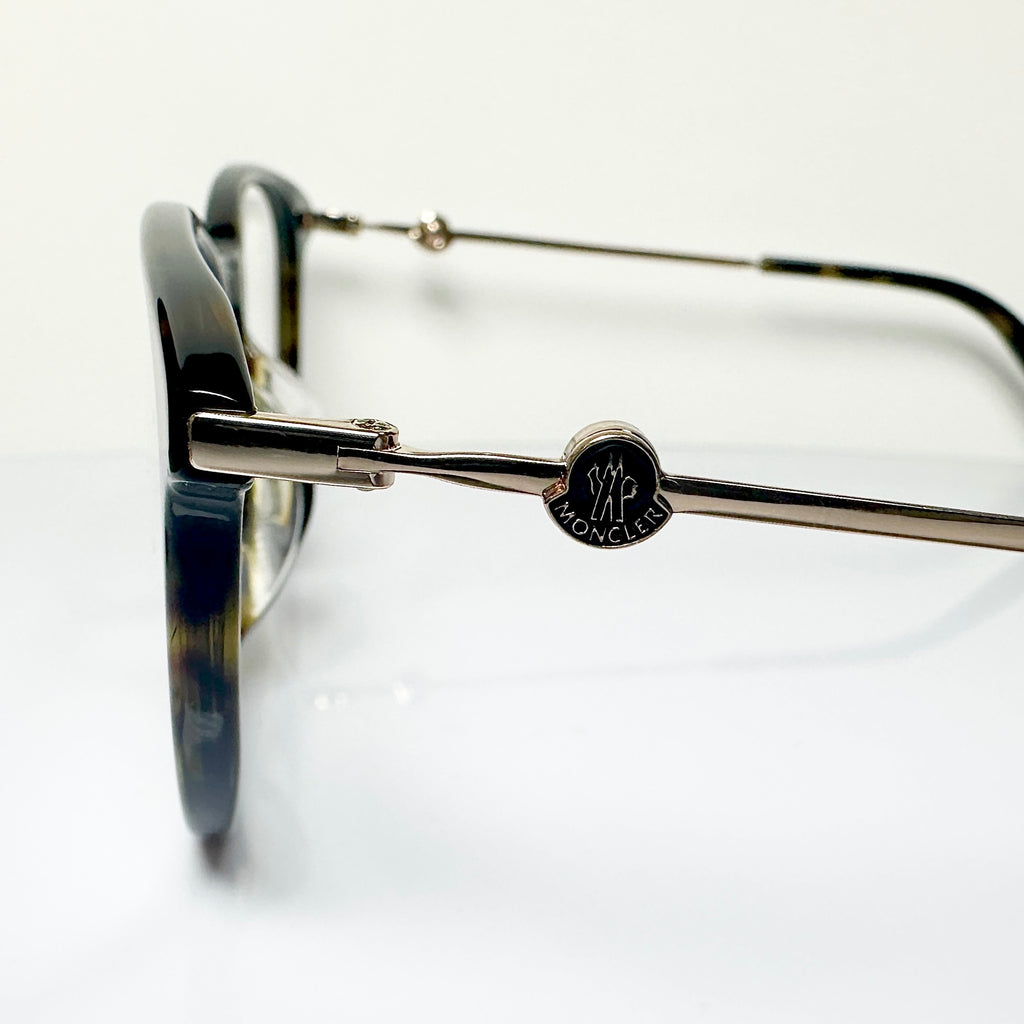Moncler ML5128 V052 Unisex Eyeglasses Frame in Havana/Gold - Authentic New
