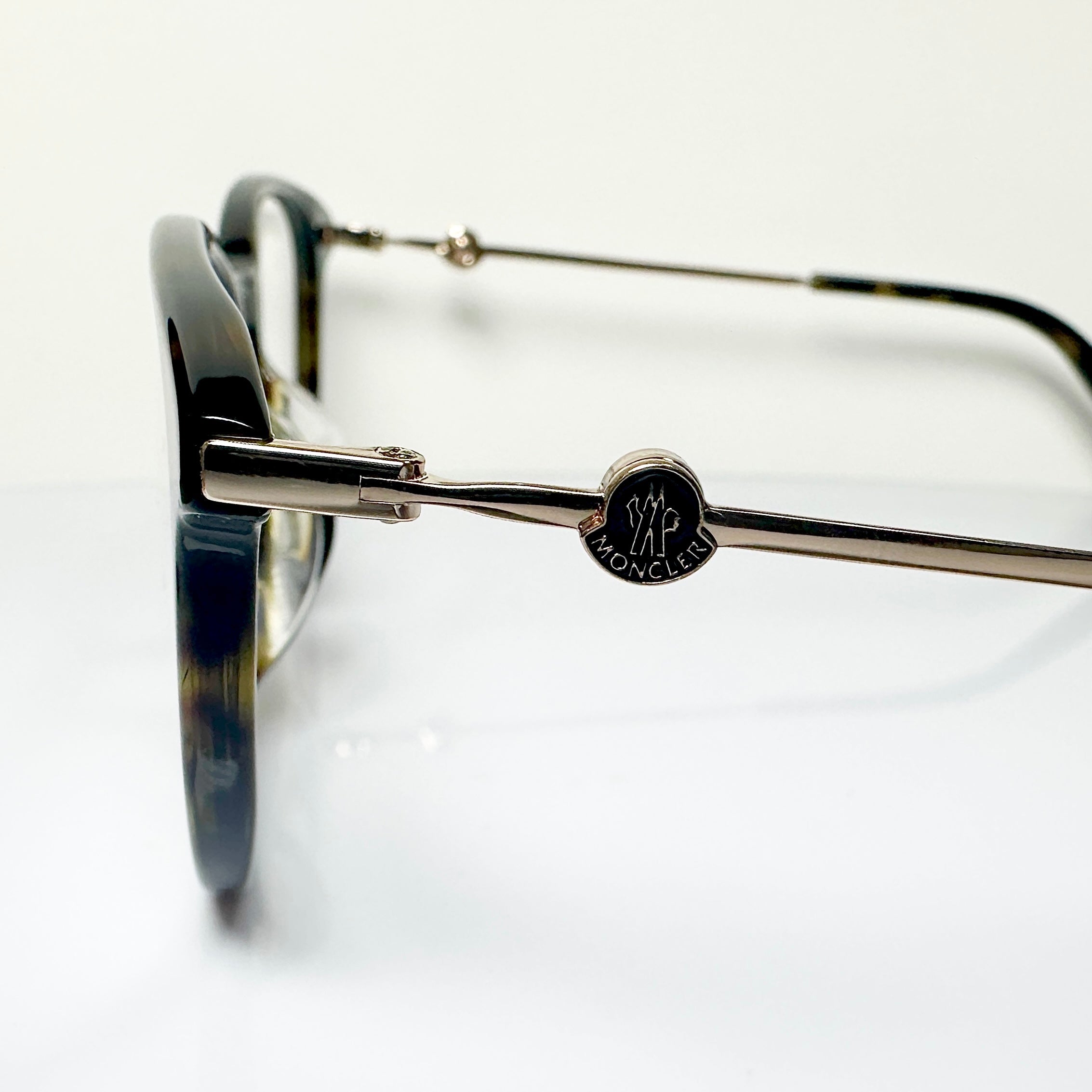 Moncler ML5128 V052 Unisex Eyeglasses Frame in Havana/Gold - Authentic New