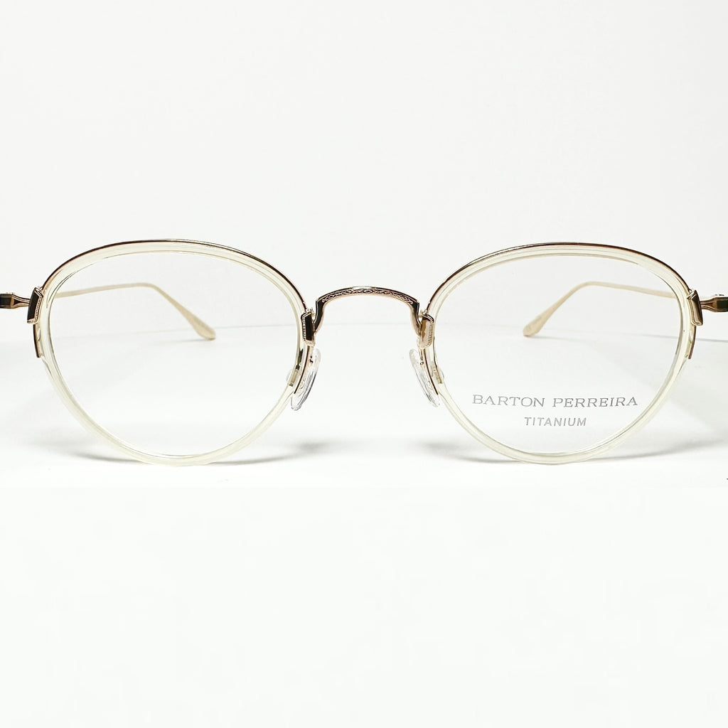 Barton Perreira AINO CHA/GOL Unisex Eyeglasses Frame NEW Authentic