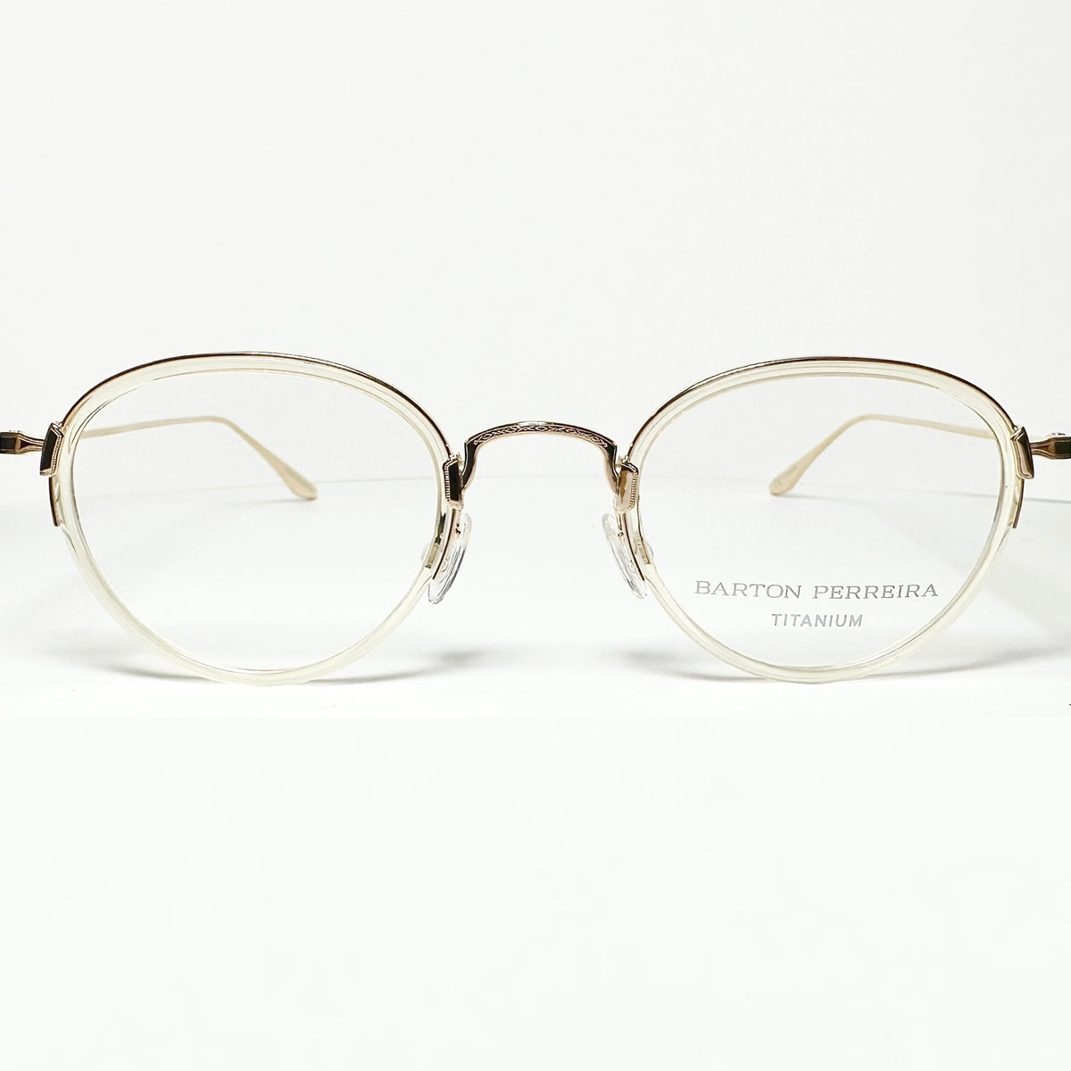 Barton Perreira AINO CHA/GOL Unisex Eyeglasses Frame NEW Authentic