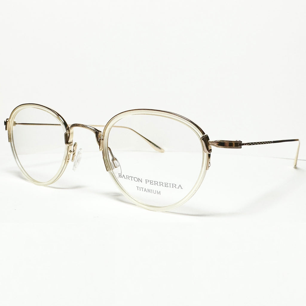Barton Perreira AINO CHA/GOL Unisex Eyeglasses Frame NEW Authentic