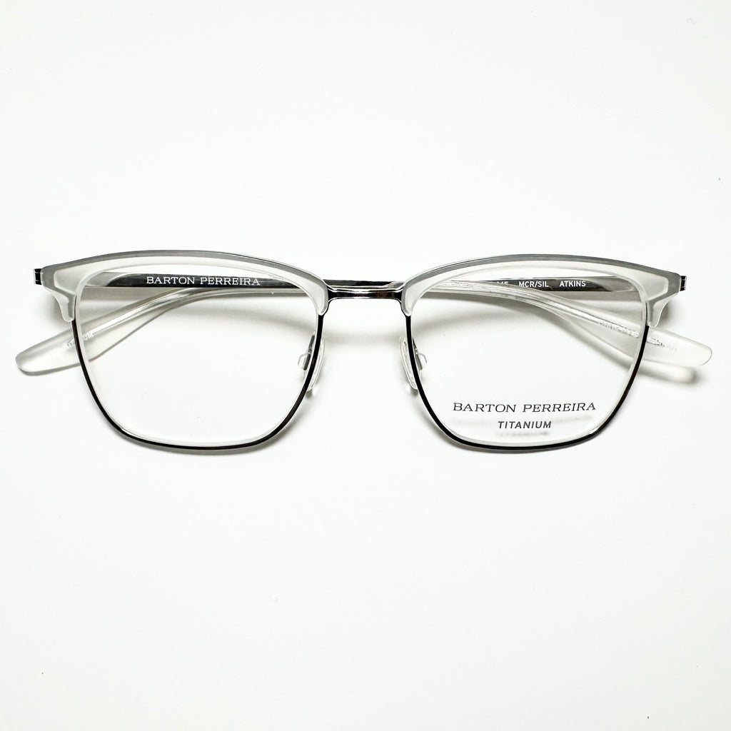 Barton Perreira ATKINS MCR/SIL Men Eyeglasses Frame NEW Authentic