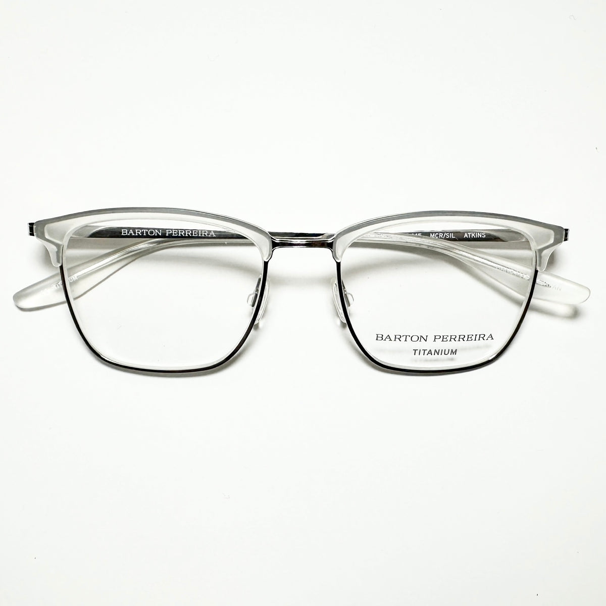 Barton Perreira ATKINS MCR/SIL Men Eyeglasses Frame NEW Authentic