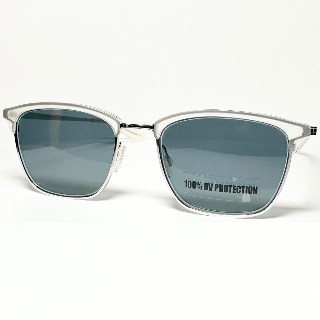 Barton Perreira ATKINS Men's Sunglasses Frame Matt Silver Crystal Authentic New