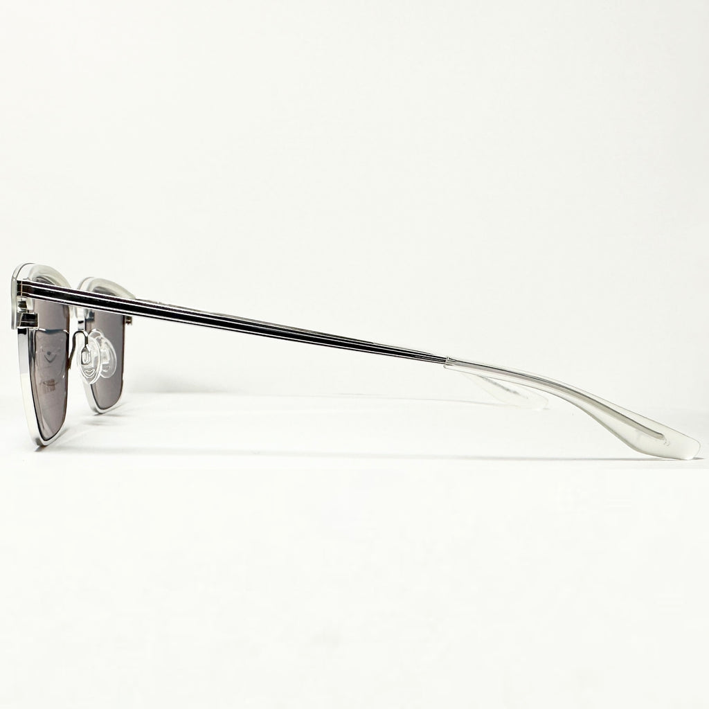Barton Perreira ATKINS Men's Sunglasses Frame Matt Silver Crystal Authentic New
