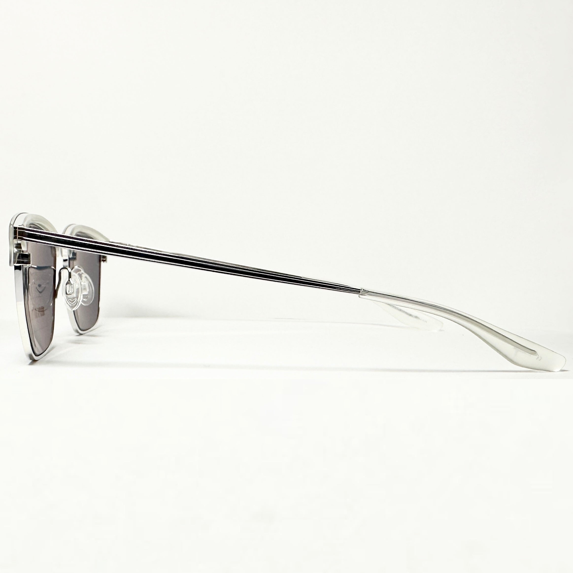 Barton Perreira ATKINS Men's Sunglasses Frame Matt Silver Crystal Authentic New