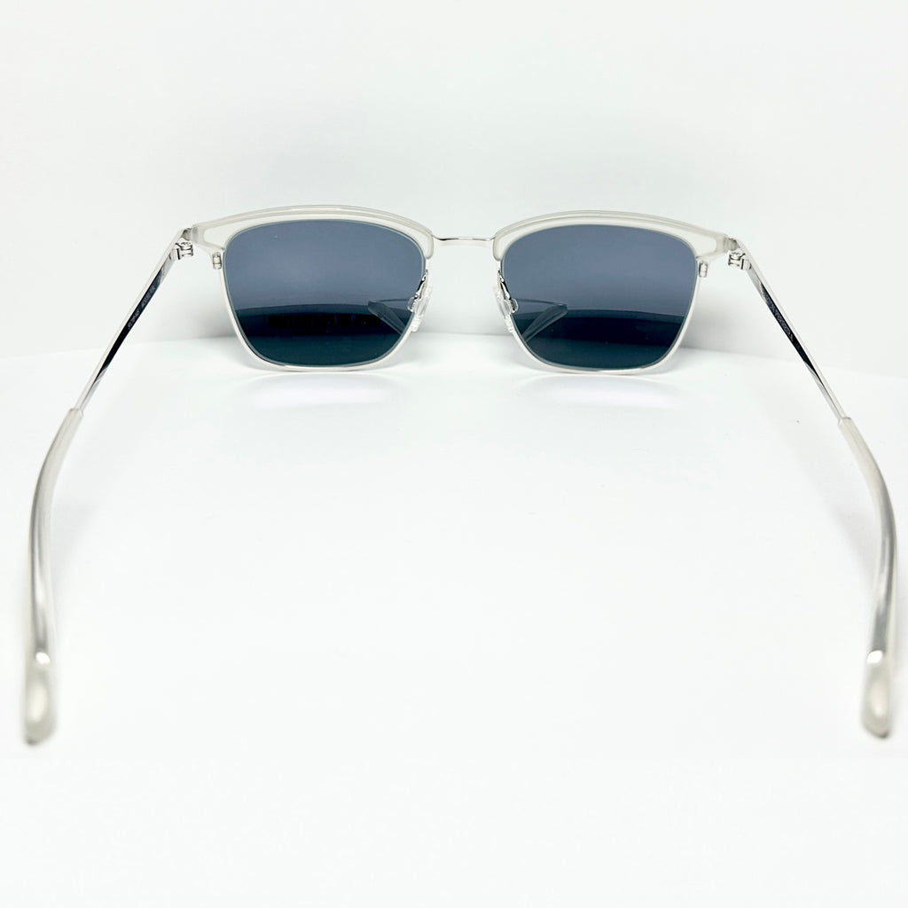 Barton Perreira ATKINS Men's Sunglasses Frame Matt Silver Crystal Authentic New