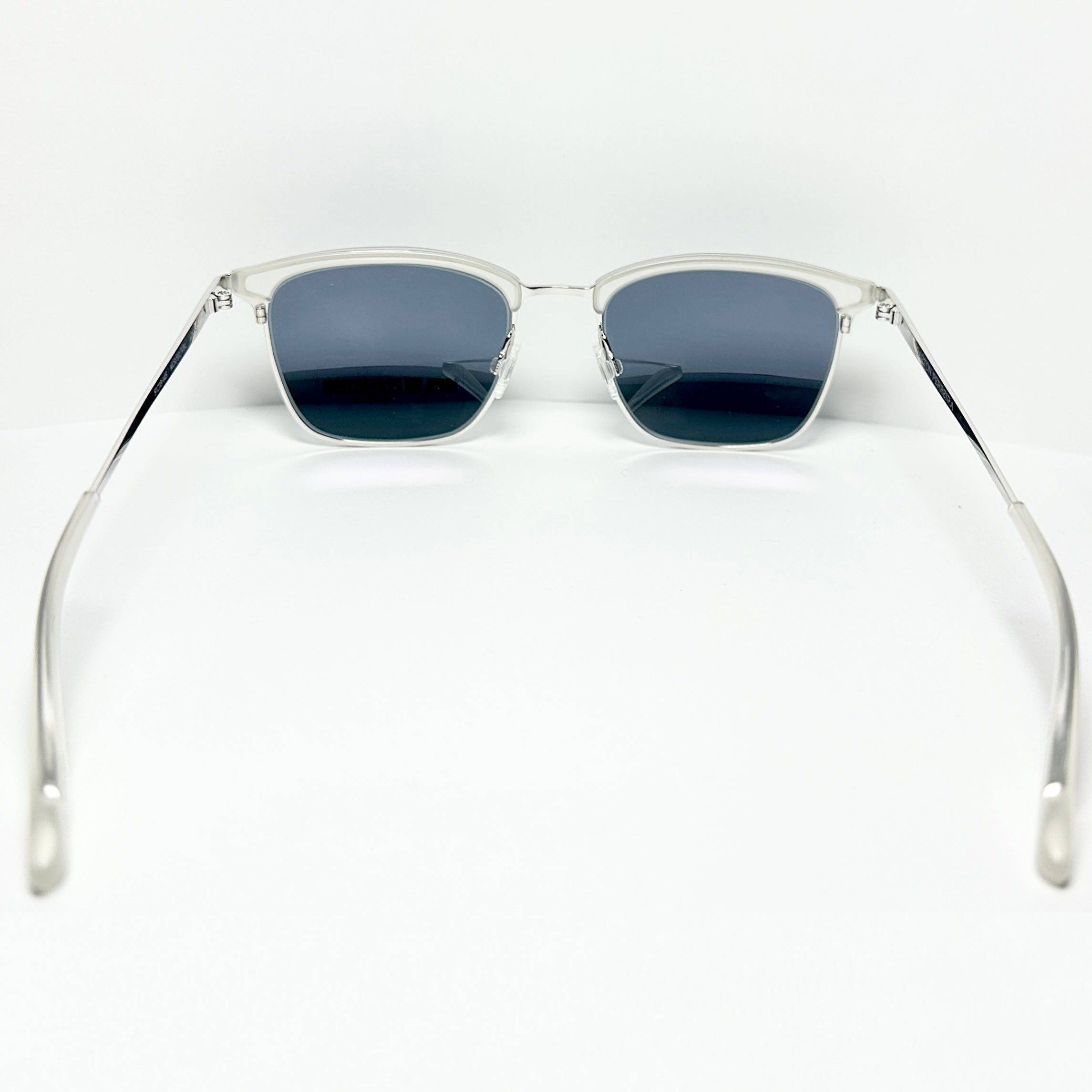 Barton Perreira ATKINS Men's Sunglasses Frame Matt Silver Crystal Authentic New