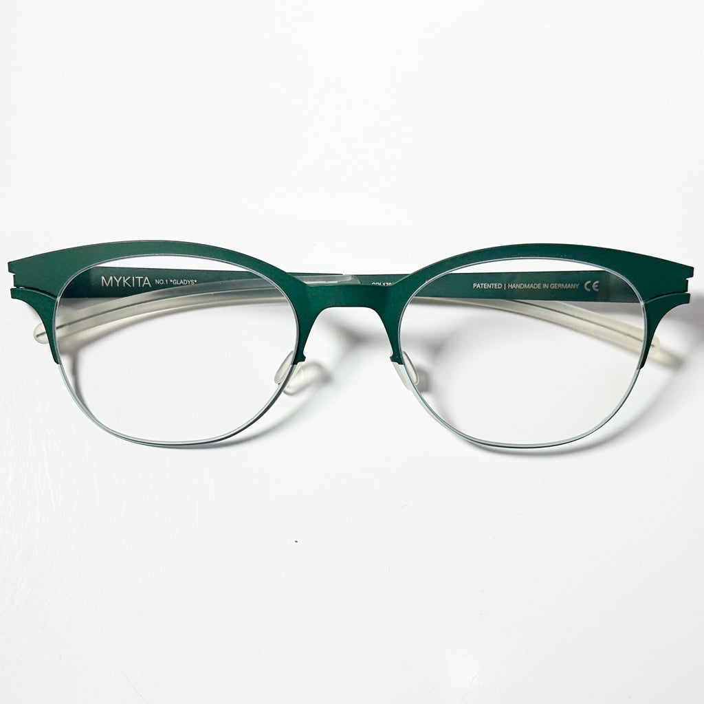 Mykita NO.1 GLADYS Col 178 Unisex Eyeglasses Frame in Moss Green - Authentic New