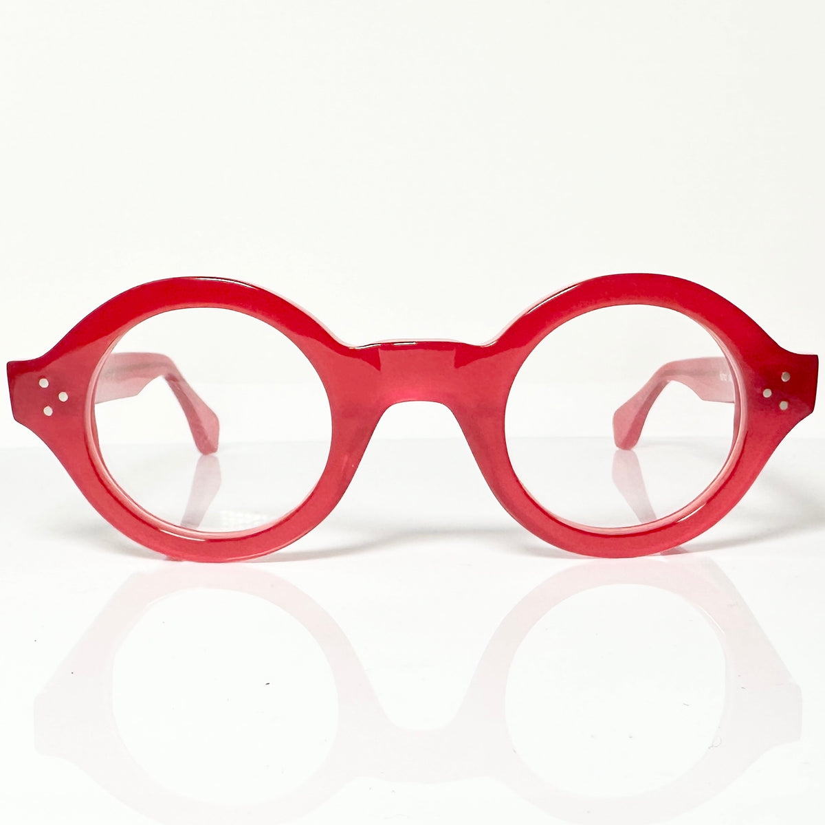 VUE DC RON 679 Round Eyeglasses Frame in Red - Authentic New