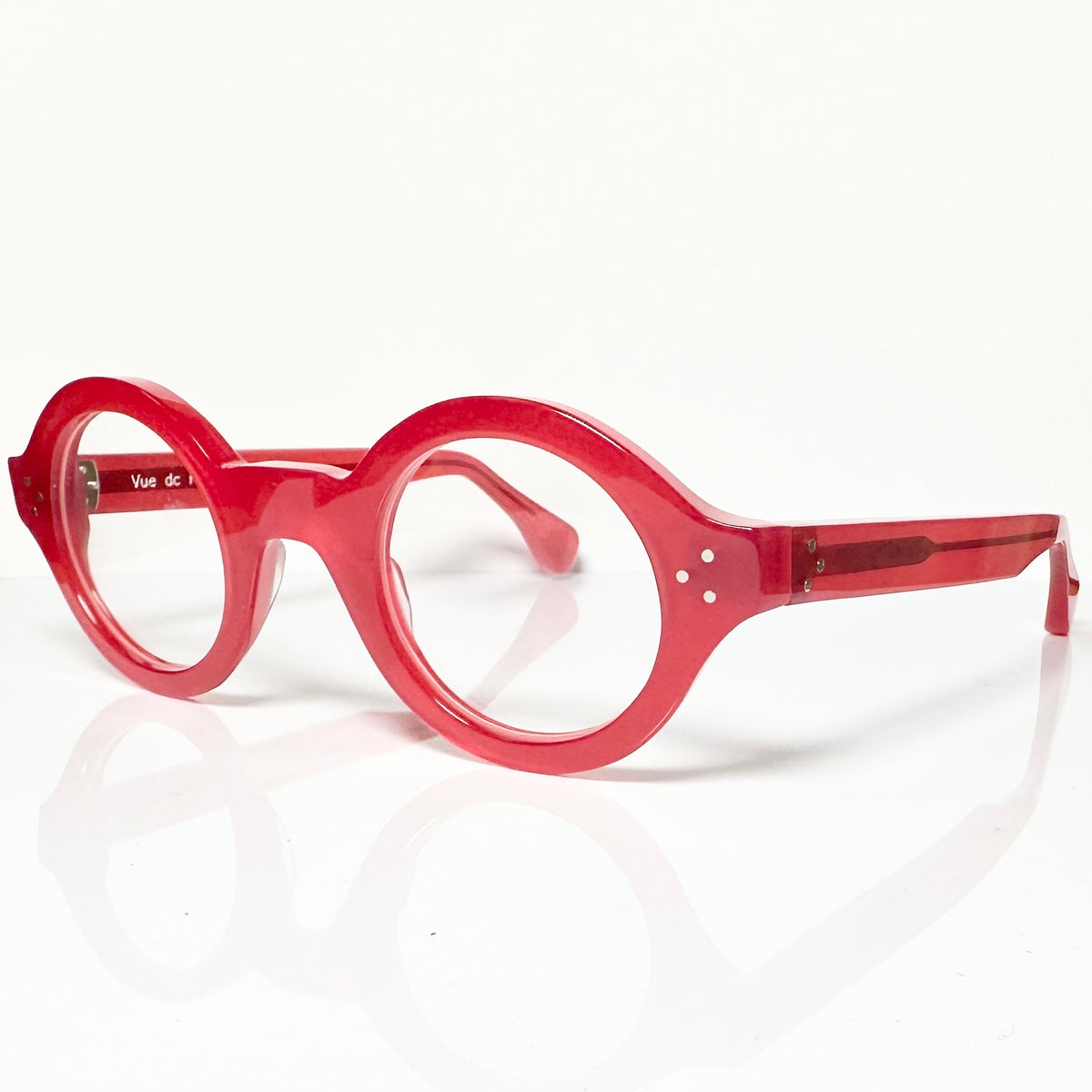 VUE DC RON 679 Round Eyeglasses Frame in Red - Authentic New