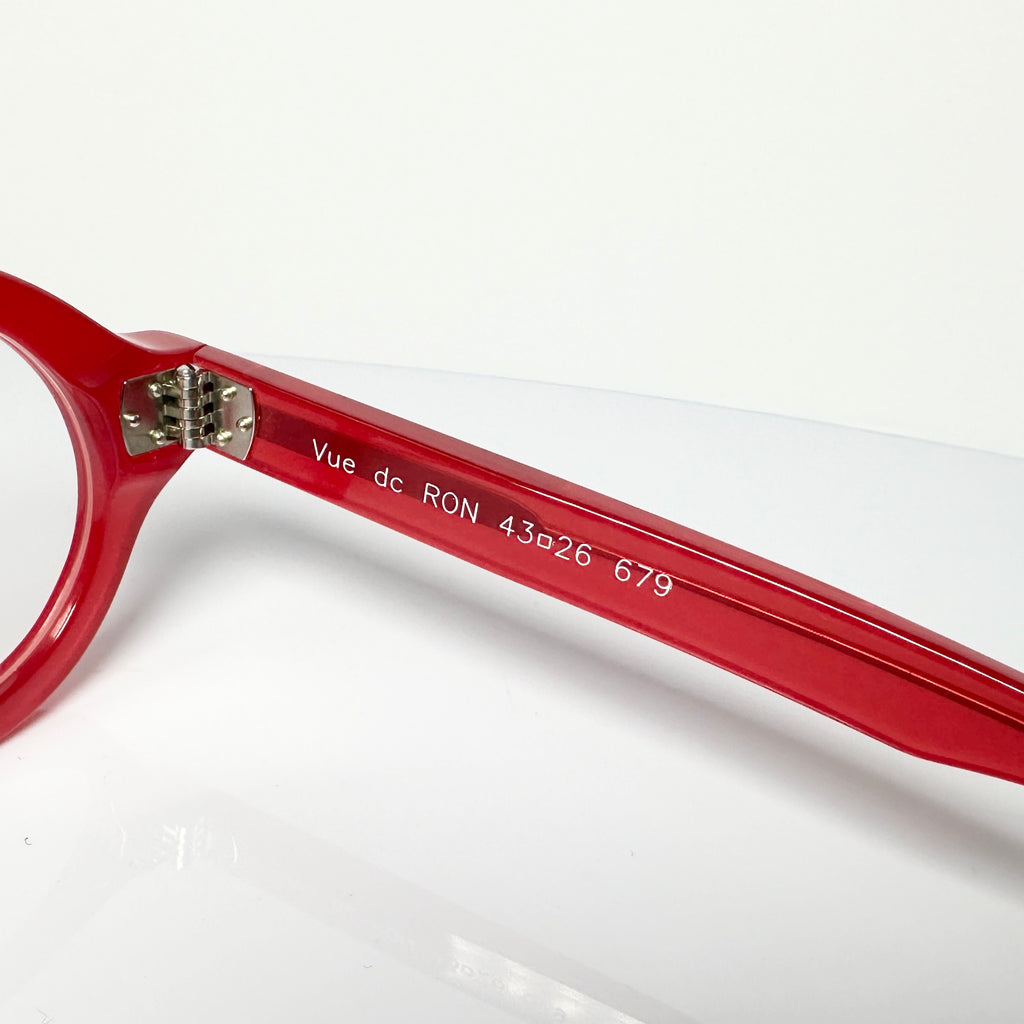 VUE DC RON 679 Round Eyeglasses Frame in Red - Authentic New
