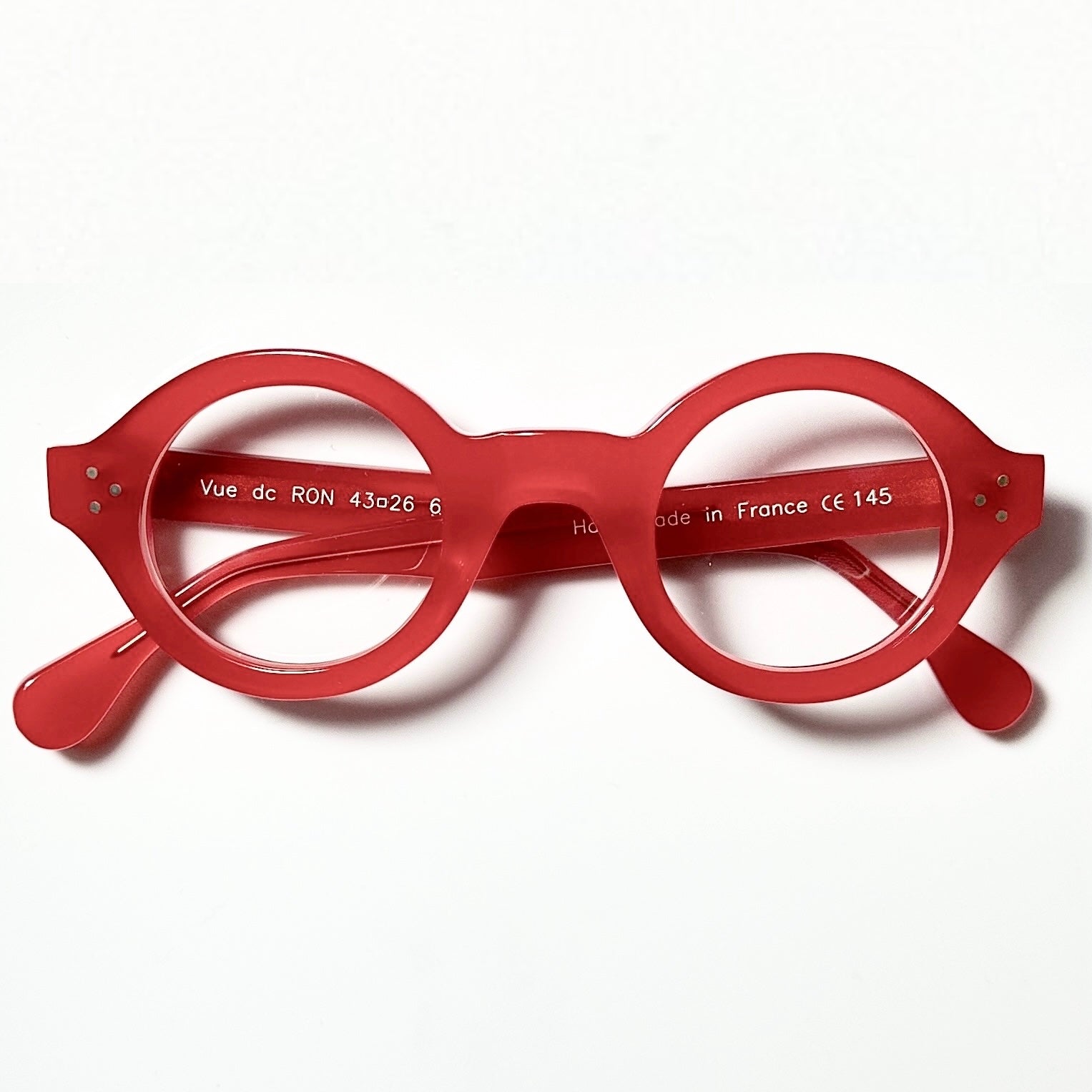 VUE DC RON 679 Round Eyeglasses Frame in Red - Authentic New
