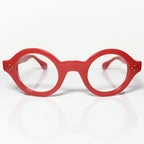 VUE DC RON Round Eyeglasses Frame in Red - Authentic New