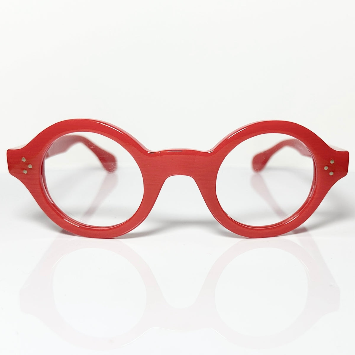 VUE DC RON Round Eyeglasses Frame in Red - Authentic New