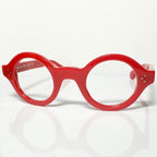 VUE DC RON Round Eyeglasses Frame in Red - Authentic New