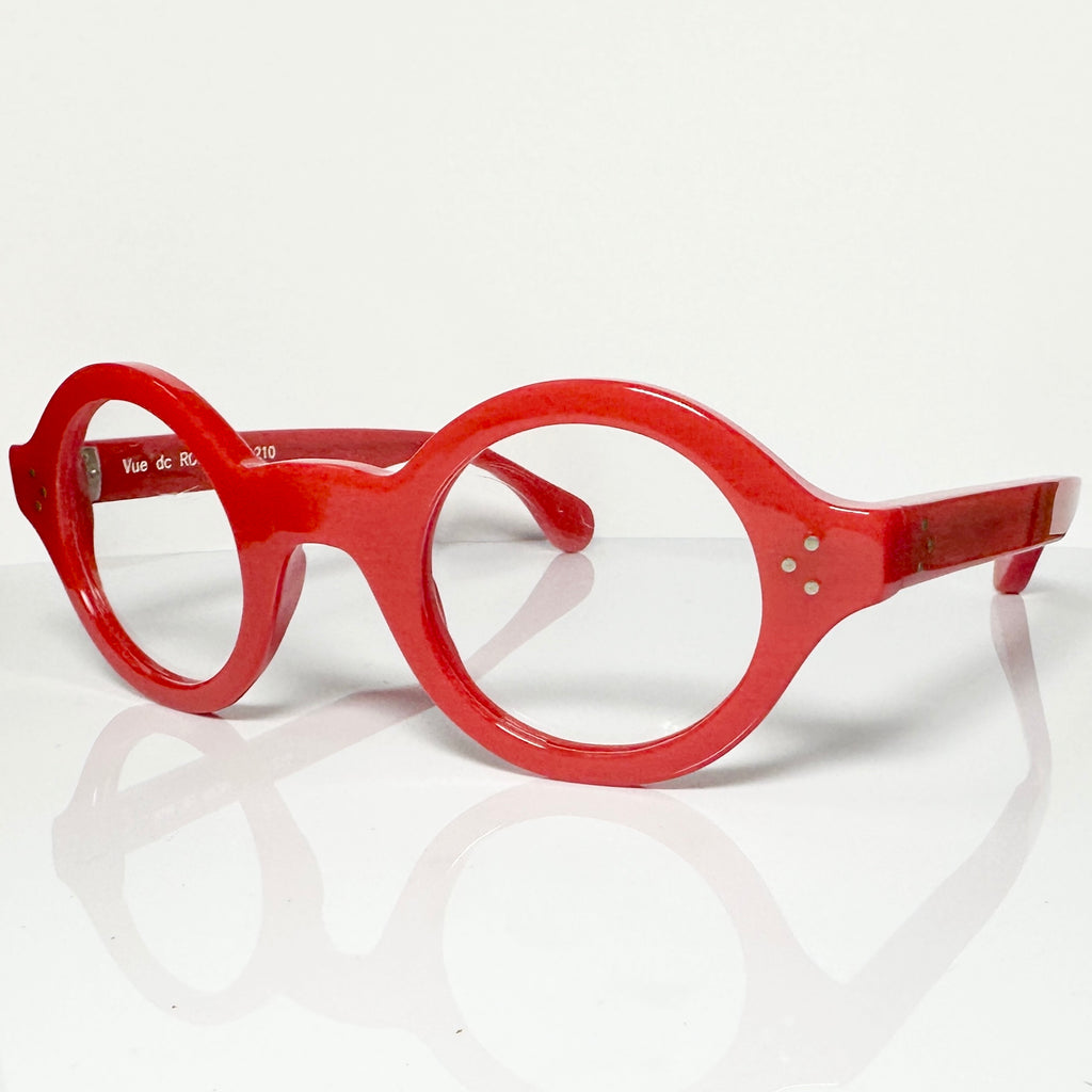 VUE DC RON Round Eyeglasses Frame in Red - Authentic New