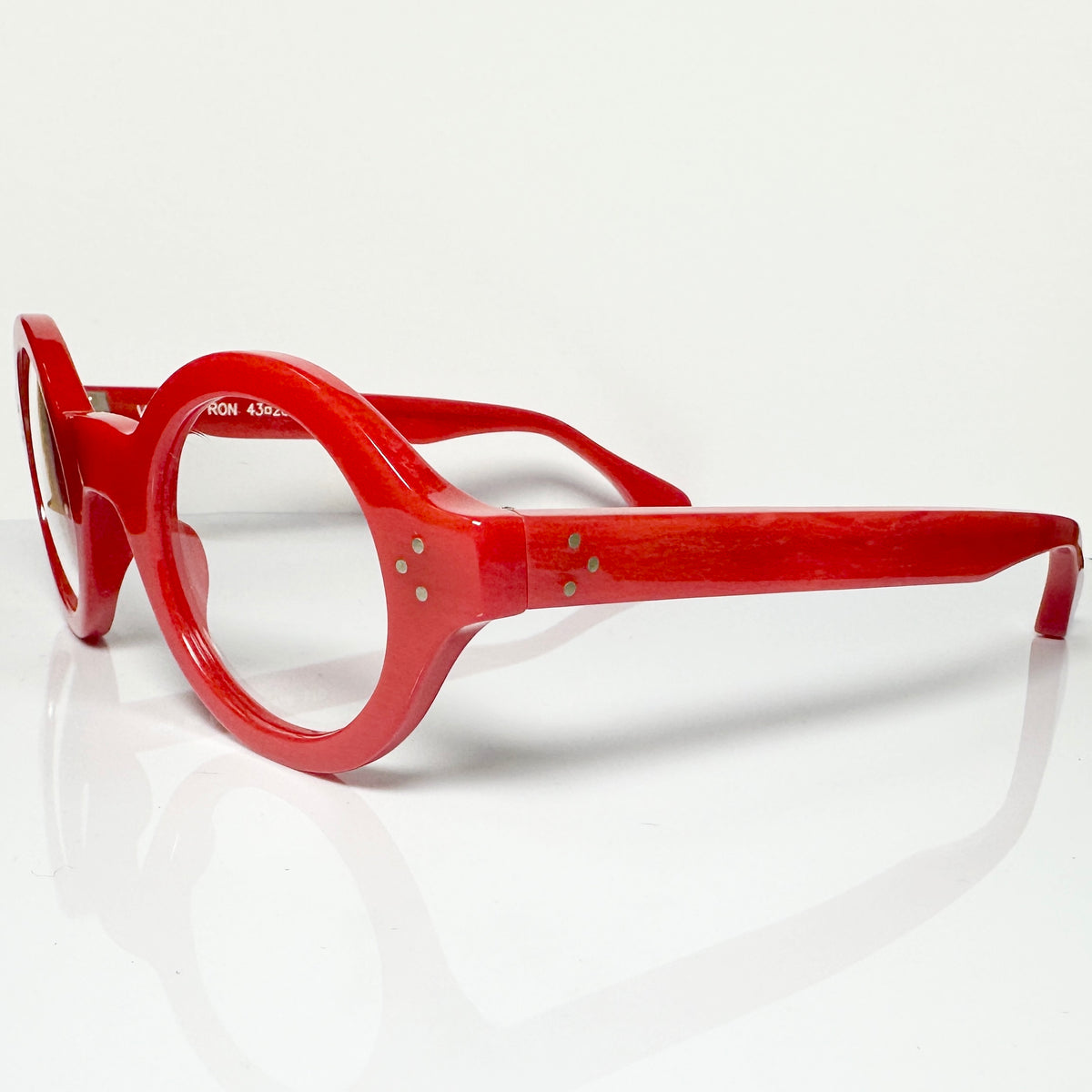 VUE DC RON Round Eyeglasses Frame in Red - Authentic New