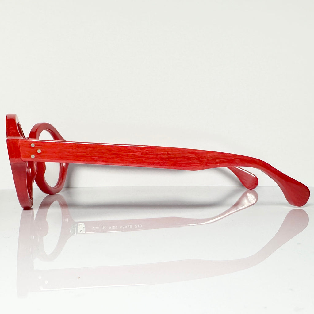 VUE DC RON Round Eyeglasses Frame in Red - Authentic New
