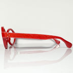 VUE DC RON Round Eyeglasses Frame in Red - Authentic New