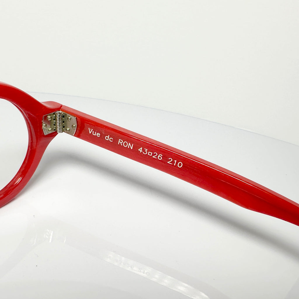 VUE DC RON Round Eyeglasses Frame in Red - Authentic New
