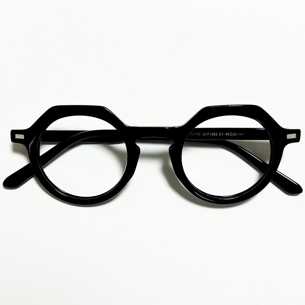 Gianfranco Ferré GFF 1363 Crown Panto Eyeglasses Frames in Black  -Authentic New