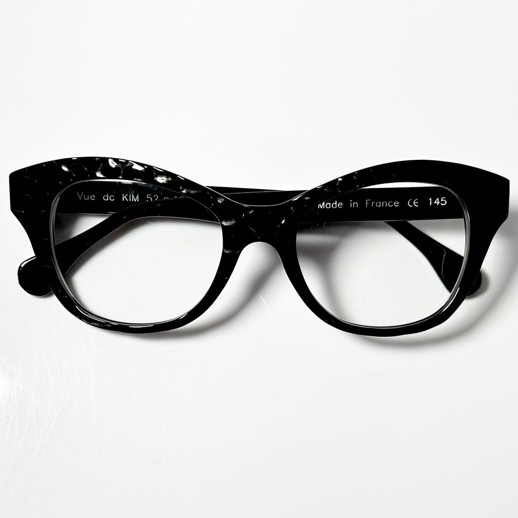 VUE DC KIM C10 Women's Eyeglasses Frame in Crocodile Black - Authentic New