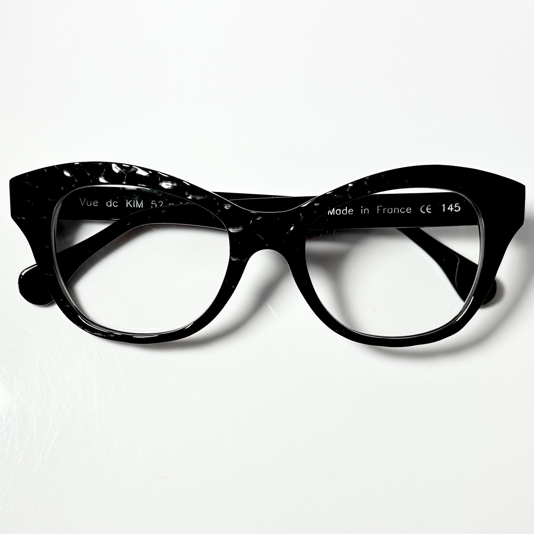 VUE DC KIM C10 Women's Eyeglasses Frame in Crocodile Black - Authentic New