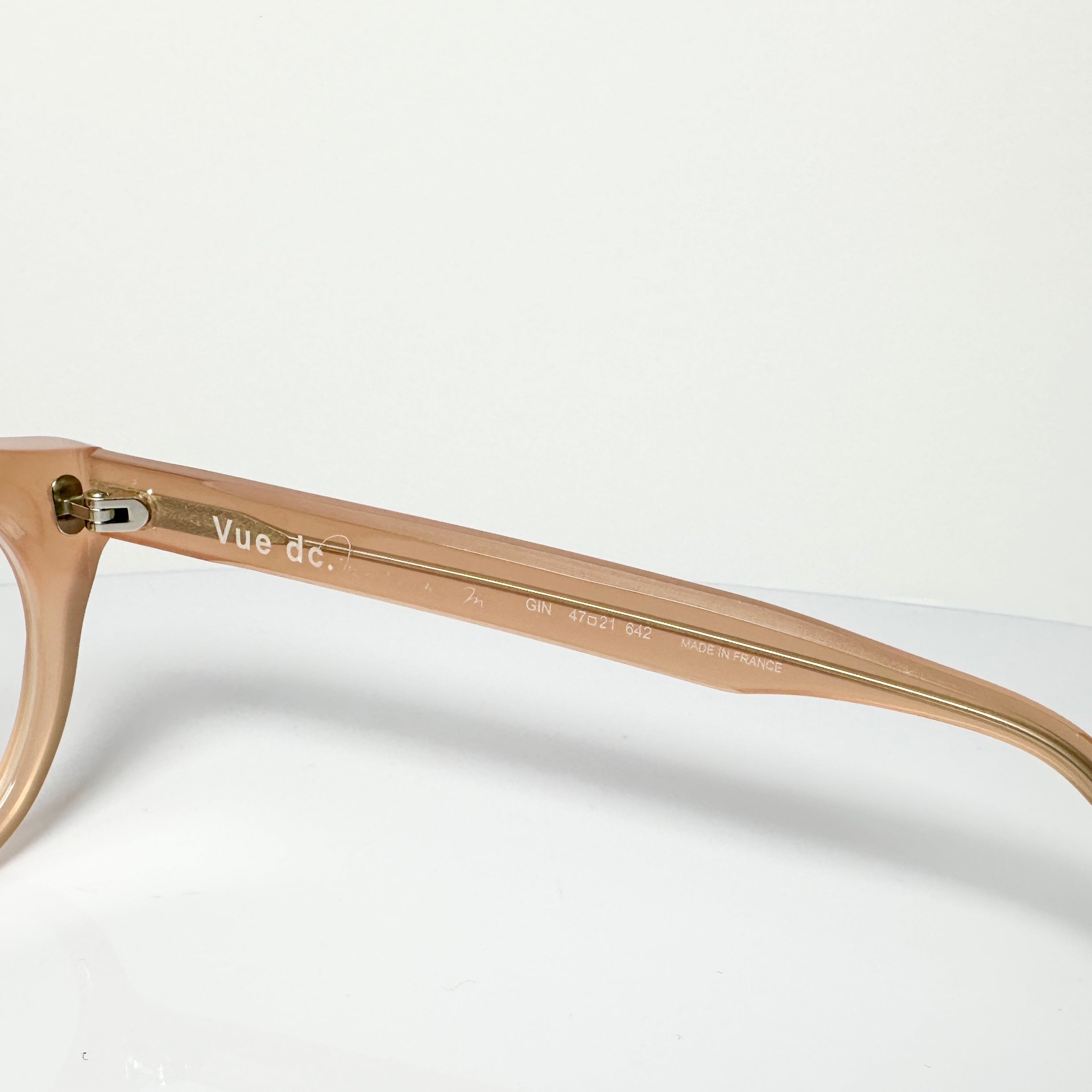 VUE DC GIN Women's Eyeglasses Frame in Orange Opalin - Authentic New