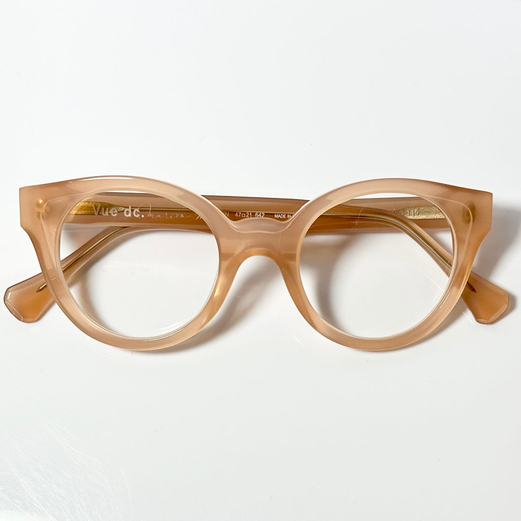 VUE DC GIN Women's Eyeglasses Frame in Orange Opalin - Authentic New