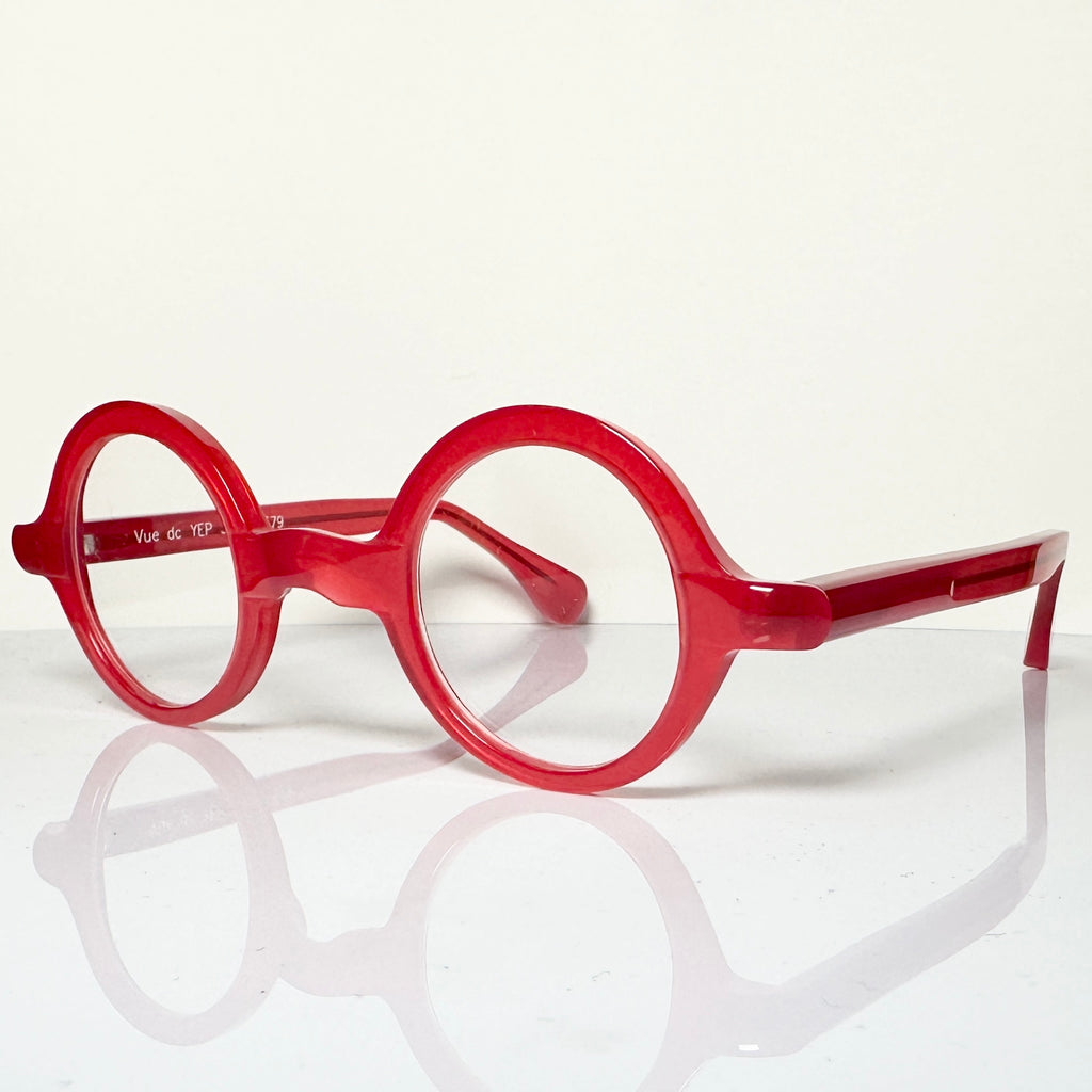 VUE DC  YEP 579 Unisex Eyeglasses Frame in Red - Authentic New