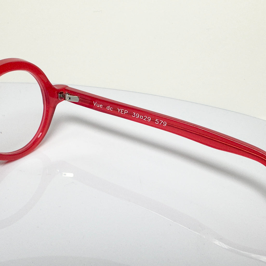 VUE DC  YEP 579 Unisex Eyeglasses Frame in Red - Authentic New