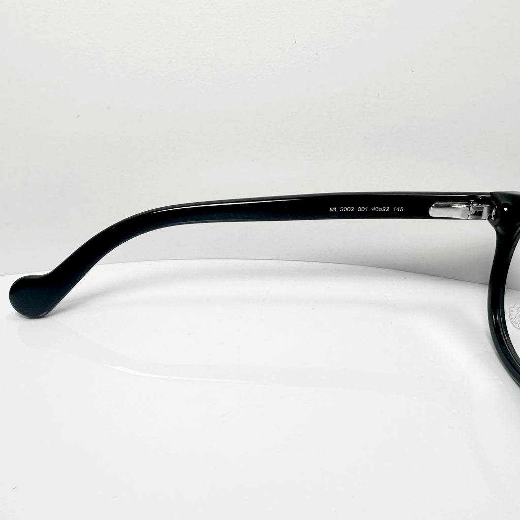 Moncler ML5002 001 Unisex Eyeglasses Frame in Black - Authentic New