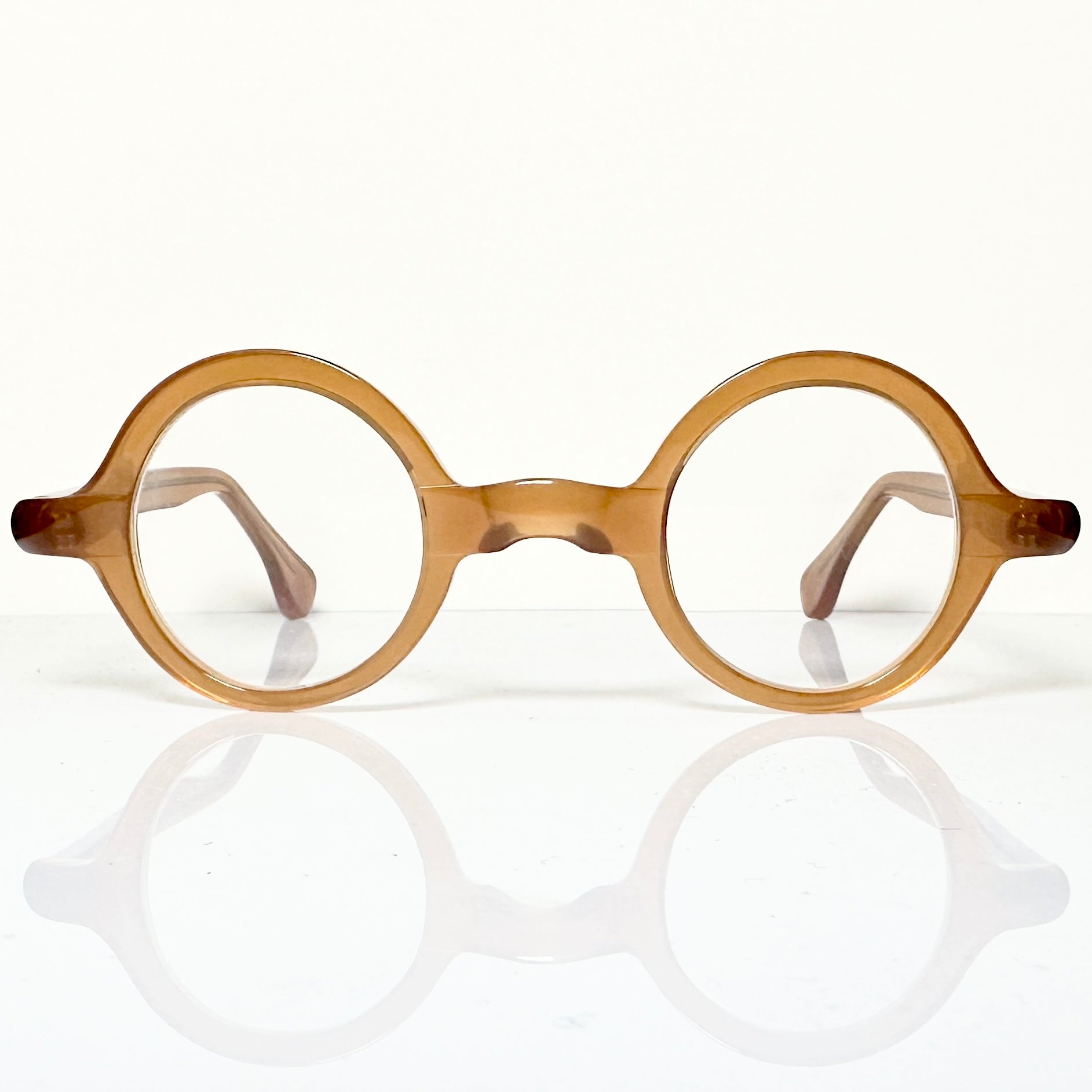 VUE DC YEP 578 Unisex Eyeglasses Frame in Dark Camel - Authentic New