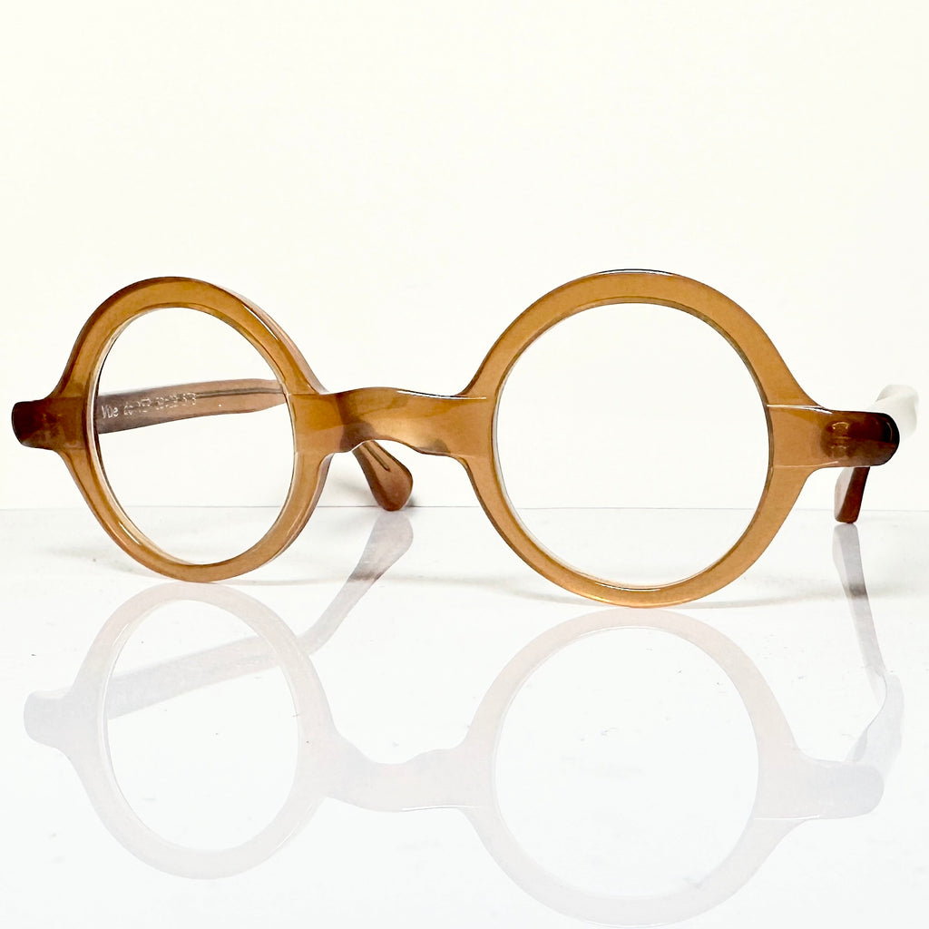 VUE DC YEP 578 Unisex Eyeglasses Frame in Dark Camel - Authentic New