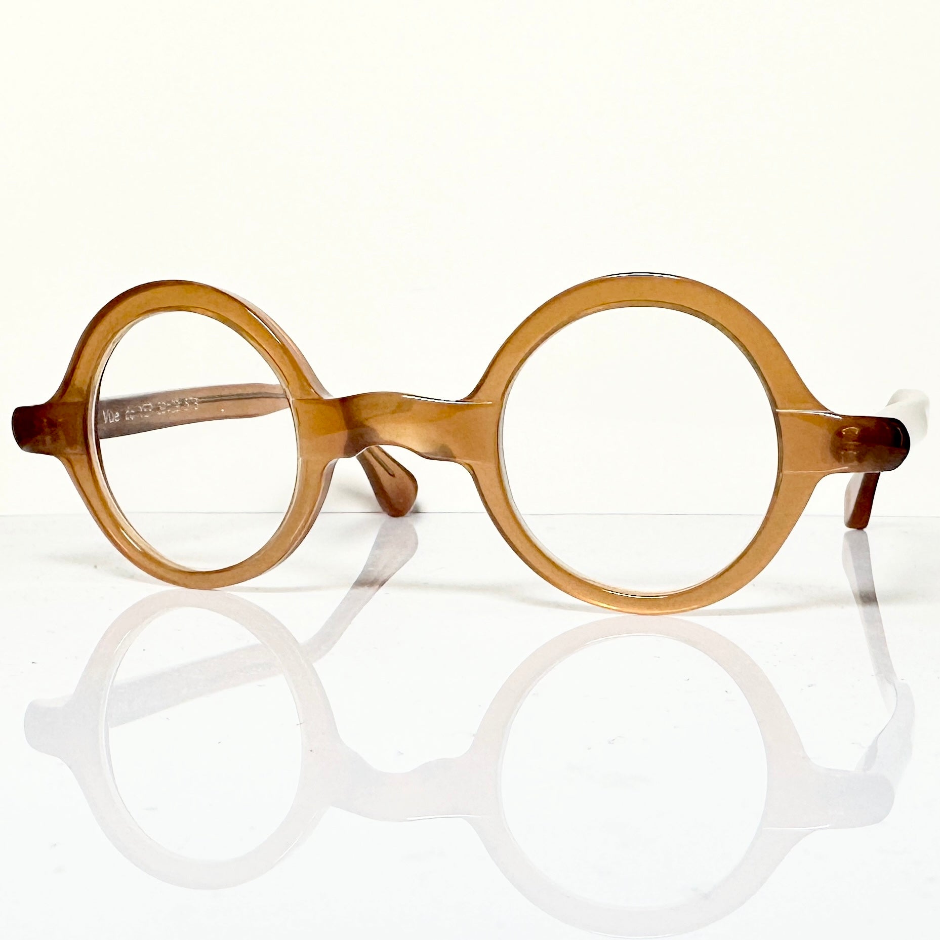 VUE DC YEP 578 Unisex Eyeglasses Frame in Dark Camel - Authentic New