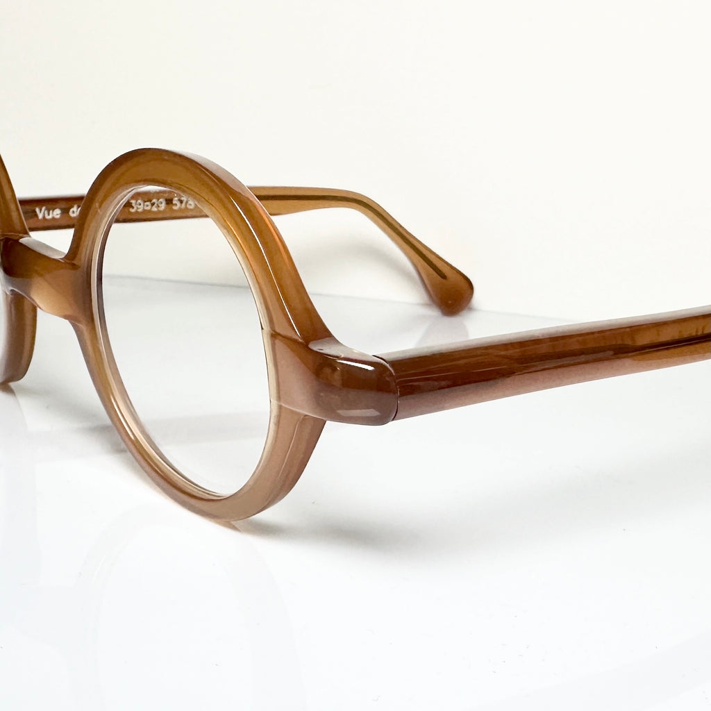 VUE DC YEP 578 Unisex Eyeglasses Frame in Dark Camel - Authentic New
