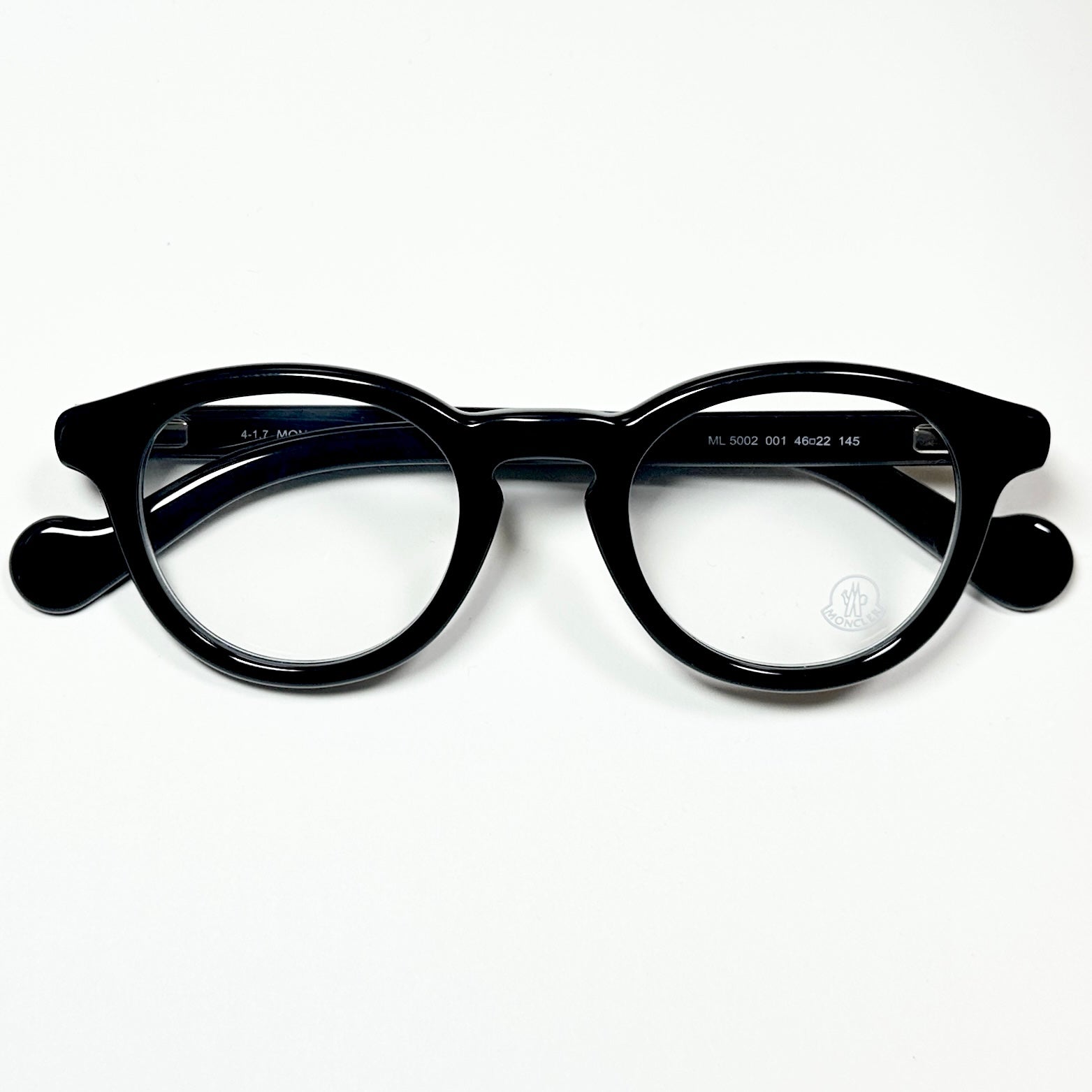 Moncler ML5002 001 Unisex Eyeglasses Frame in Black - Authentic New